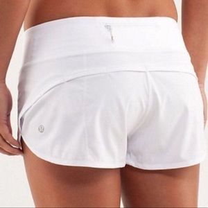 White lululemon Speed Shorts Size 6